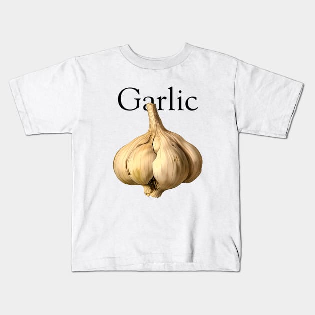 Garlic Bulb: Embrace the Culinary Charm on a light (knocked out) background Kids T-Shirt by Puff Sumo